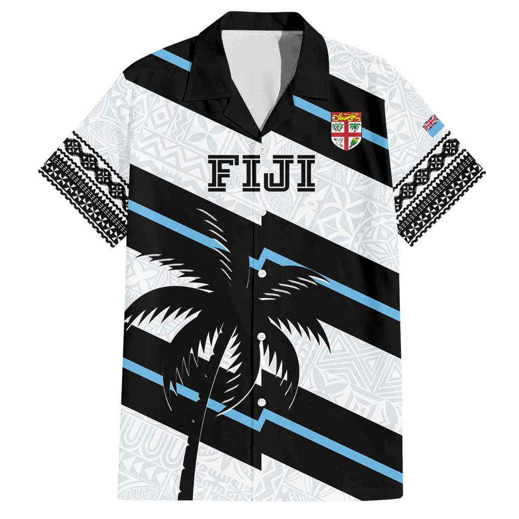 Custom Fiji 2024 Rugby Family Matching Long Sleeve Bodycon Dress and Hawaiian Shirt Fijian Tapa Pattern LT01 Dad's Shirt - Short Sleeve White - Polynesian Pride