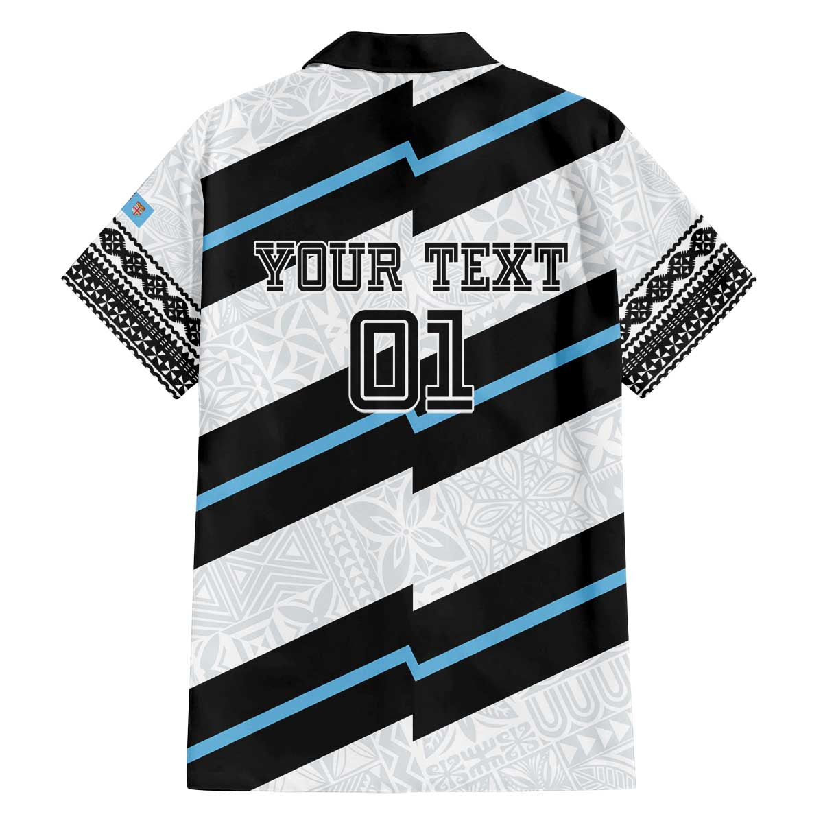 Custom Fiji 2024 Rugby Family Matching Off The Shoulder Long Sleeve Dress and Hawaiian Shirt Fijian Tapa Pattern