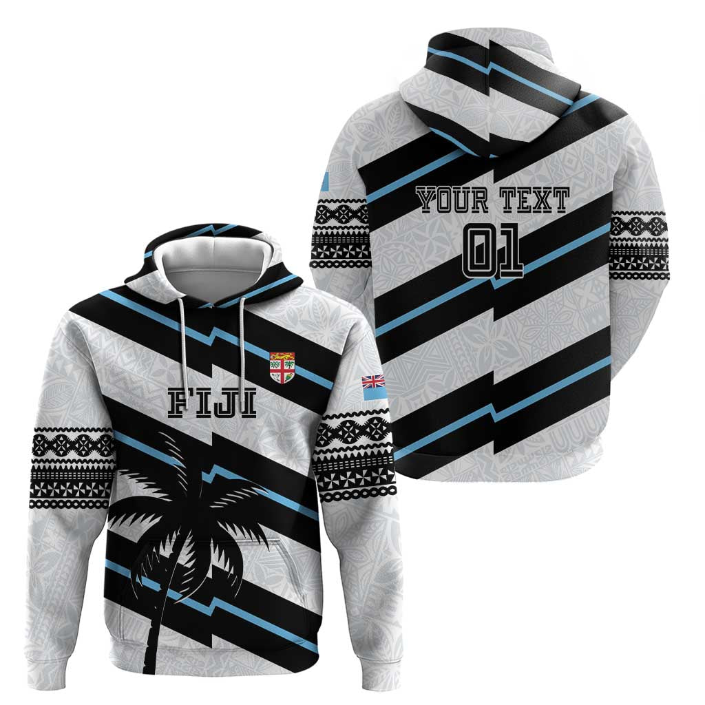 Custom Fiji 2024 Rugby Hoodie Fijian Tapa Pattern