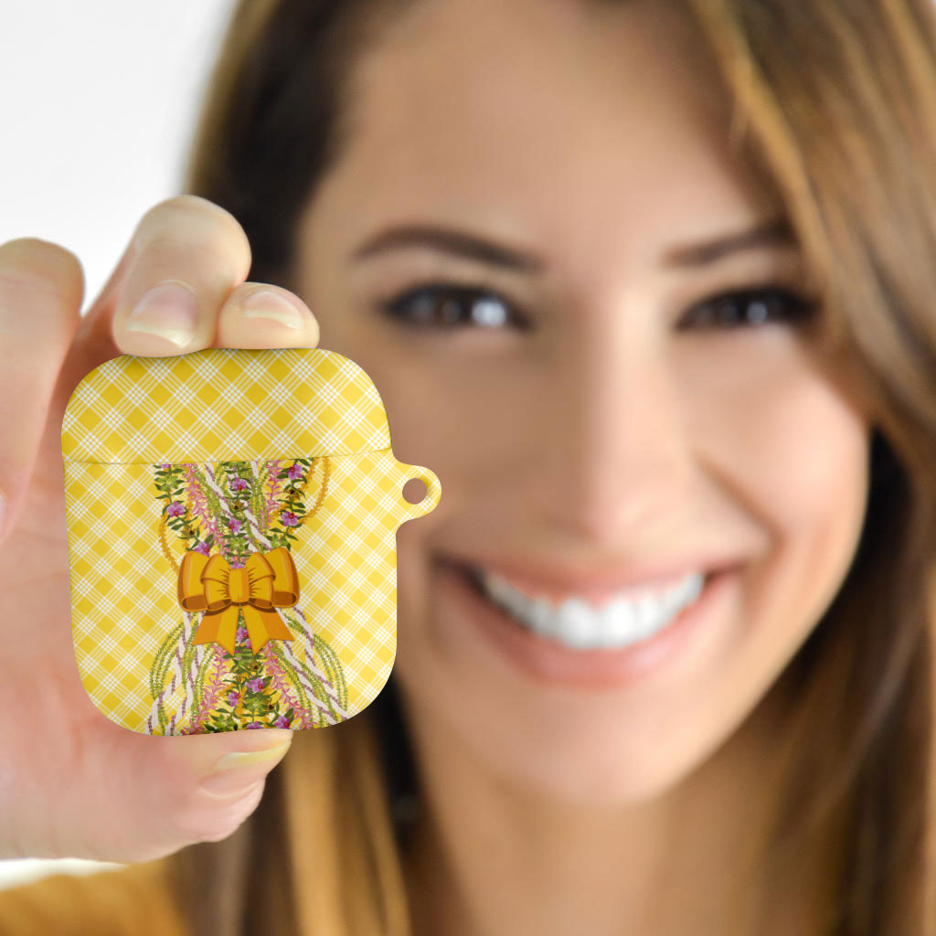 Hawaii Palaka Pikake Lokelani Plumeria AirPods Case Melemele Coquette Bow