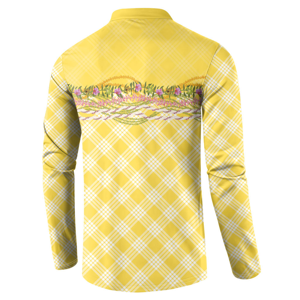 Hawaii Palaka Pikake Lokelani Plumeria Button Sweatshirt Melemele Coquette Bow