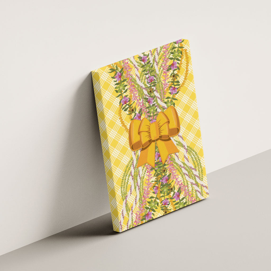 Hawaii Palaka Pikake Lokelani Plumeria Canvas Wall Art Melemele Coquette Bow