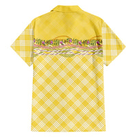 Hawaii Palaka Pikake Lokelani Plumeria Family Matching Short Sleeve Bodycon Dress and Hawaiian Shirt Melemele Coquette Bow LT01 - Polynesian Pride