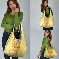 Hawaii Palaka Pikake Lokelani Plumeria Grocery Bag Melemele Coquette Bow