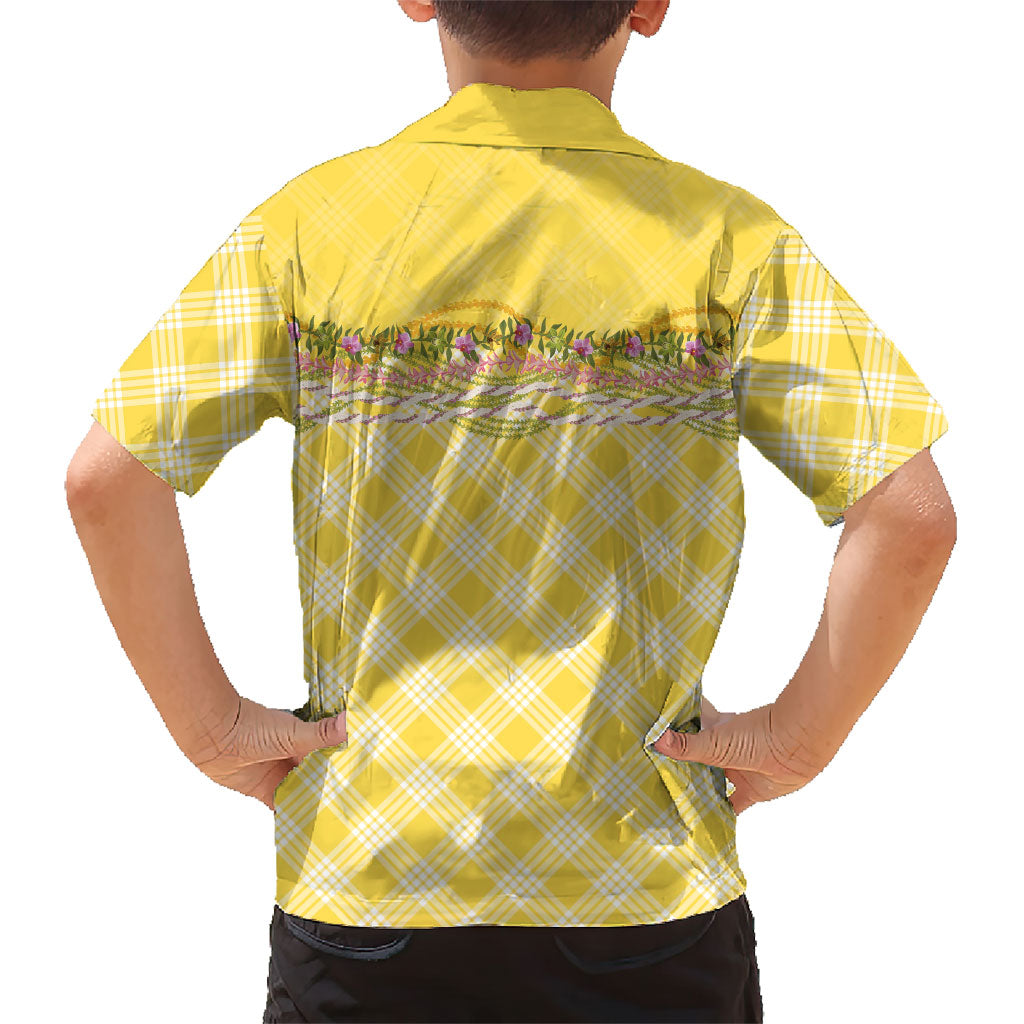 Hawaii Palaka Pikake Lokelani Plumeria Kid Hawaiian Shirt Melemele Coquette Bow