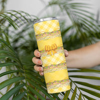 Hawaii Palaka Pikake Lokelani Plumeria Skinny Tumbler Melemele Coquette Bow