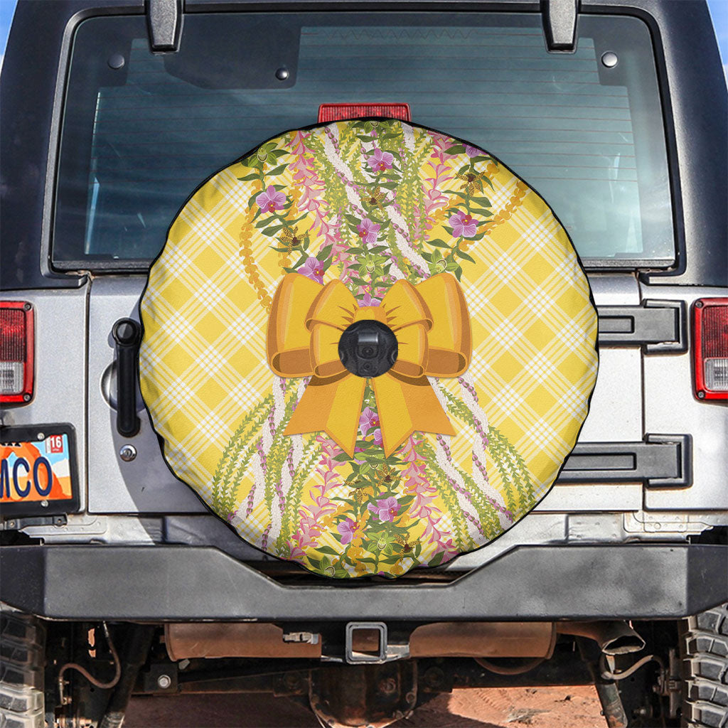 Hawaii Palaka Pikake Lokelani Plumeria Spare Tire Cover Melemele Coquette Bow