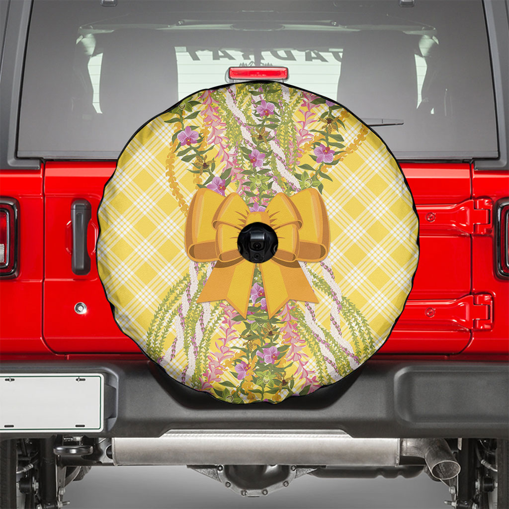 Hawaii Palaka Pikake Lokelani Plumeria Spare Tire Cover Melemele Coquette Bow
