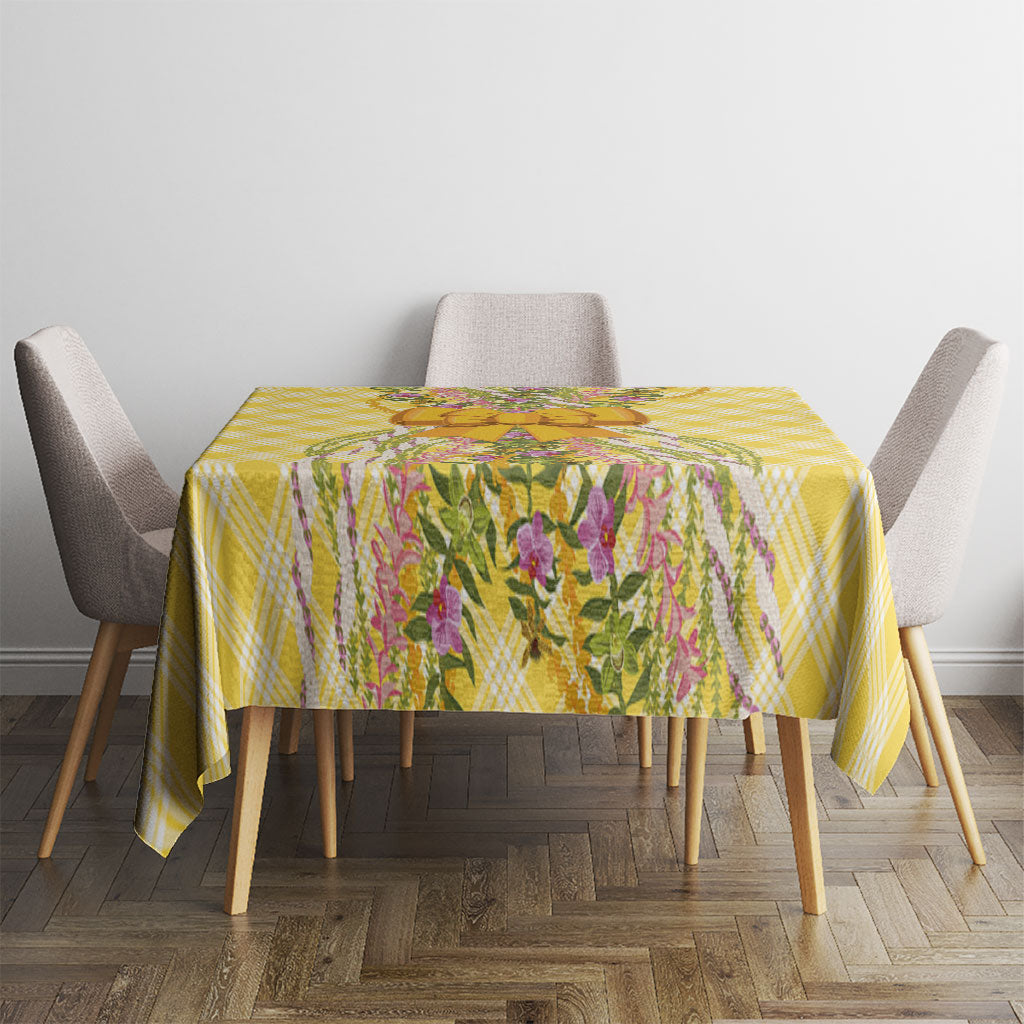 Hawaii Palaka Pikake Lokelani Plumeria Tablecloth Melemele Coquette Bow