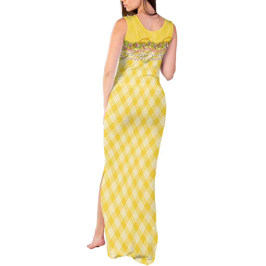 Hawaii Palaka Pikake Lokelani Plumeria Tank Maxi Dress Melemele Coquette Bow