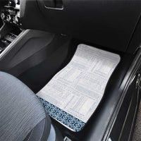 Samoa Siapo Blue Trimmed Car Mats Samoa White Sunday - Polynesian Pride