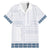 Samoa Siapo Blue Trimmed Family Matching Short Sleeve Bodycon Dress and Hawaiian Shirt Samoa White Sunday - Polynesian Pride