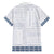 Samoa Siapo Blue Trimmed Family Matching Short Sleeve Bodycon Dress and Hawaiian Shirt Samoa White Sunday - Polynesian Pride