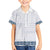 Samoa Siapo Blue Trimmed Family Matching Short Sleeve Bodycon Dress and Hawaiian Shirt Samoa White Sunday - Polynesian Pride