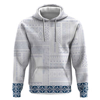 Samoa Siapo Blue Trimmed Hoodie Samoa White Sunday - Polynesian Pride
