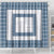 Samoa Siapo Blue Trimmed Shower Curtain Samoa White Sunday - Polynesian Pride