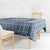 Samoa Siapo Blue Trimmed Tablecloth Samoa White Sunday - Polynesian Pride