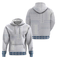 Samoa Siapo Blue Trimmed Zip Hoodie Samoa White Sunday - Polynesian Pride