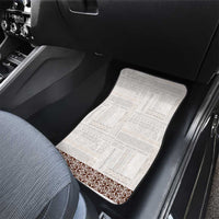 Samoa Siapo Brown Trimmed Car Mats Samoa White Sunday - Polynesian Pride