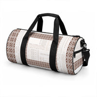 Samoa Siapo Brown Trimmed Duffle Bag Samoa White Sunday