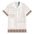 Samoa Siapo Brown Trimmed Family Matching Off Shoulder Maxi Dress and Hawaiian Shirt Samoa White Sunday - Polynesian Pride