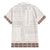 Samoa Siapo Brown Trimmed Family Matching Off Shoulder Maxi Dress and Hawaiian Shirt Samoa White Sunday - Polynesian Pride