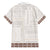 Samoa Siapo Brown Trimmed Family Matching Short Sleeve Bodycon Dress and Hawaiian Shirt Samoa White Sunday - Polynesian Pride