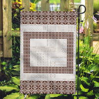 Samoa Siapo Brown Trimmed Garden Flag Samoa White Sunday - Polynesian Pride