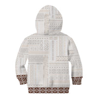 Samoa Siapo Brown Trimmed Kid Hoodie Samoa White Sunday - Polynesian Pride