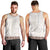 Samoa Siapo Brown Trimmed Men Tank Top Samoa White Sunday - Polynesian Pride