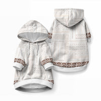 Samoa Siapo Brown Trimmed Pet Hoodie Samoa White Sunday