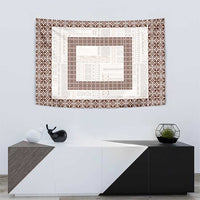 Samoa Siapo Brown Trimmed Tapestry Samoa White Sunday - Polynesian Pride