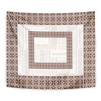 Samoa Siapo Brown Trimmed Tapestry Samoa White Sunday - Polynesian Pride