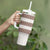 Samoa Siapo Brown Trimmed Tumbler With Handle Samoa White Sunday - Polynesian Pride