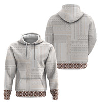 Samoa Siapo Brown Trimmed Zip Hoodie Samoa White Sunday - Polynesian Pride