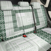 Samoa Siapo Green Trimmed Back Car Seat Cover Samoa White Sunday - Polynesian Pride
