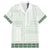 Samoa Siapo Green Trimmed Family Matching Off Shoulder Maxi Dress and Hawaiian Shirt Samoa White Sunday - Polynesian Pride