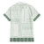 Samoa Siapo Green Trimmed Family Matching Off Shoulder Maxi Dress and Hawaiian Shirt Samoa White Sunday - Polynesian Pride