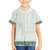 Samoa Siapo Green Trimmed Family Matching Off Shoulder Maxi Dress and Hawaiian Shirt Samoa White Sunday - Polynesian Pride