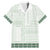 Samoa Siapo Green Trimmed Family Matching Short Sleeve Bodycon Dress and Hawaiian Shirt Samoa White Sunday - Polynesian Pride
