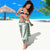 Samoa Siapo Green Trimmed Sarong Samoa White Sunday - Polynesian Pride