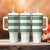 Samoa Siapo Green Trimmed Tumbler With Handle Samoa White Sunday - Polynesian Pride