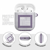 Samoa Siapo Purple Trimmed AirPods Case Samoa White Sunday - Polynesian Pride