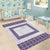 Samoa Siapo Purple Trimmed Area Rug Samoa White Sunday - Polynesian Pride
