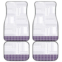 Samoa Siapo Purple Trimmed Car Mats Samoa White Sunday - Polynesian Pride