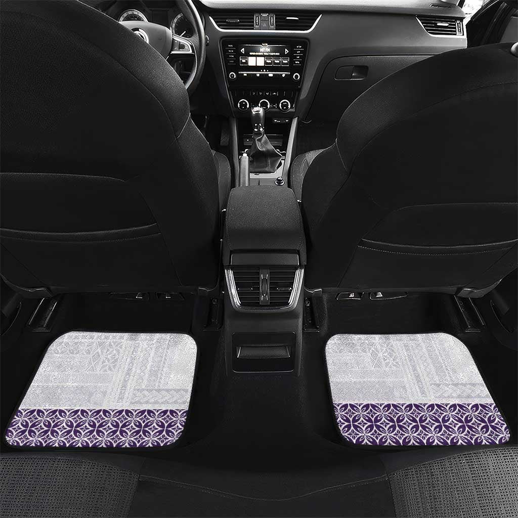 Samoa Siapo Purple Trimmed Car Mats Samoa White Sunday - Polynesian Pride