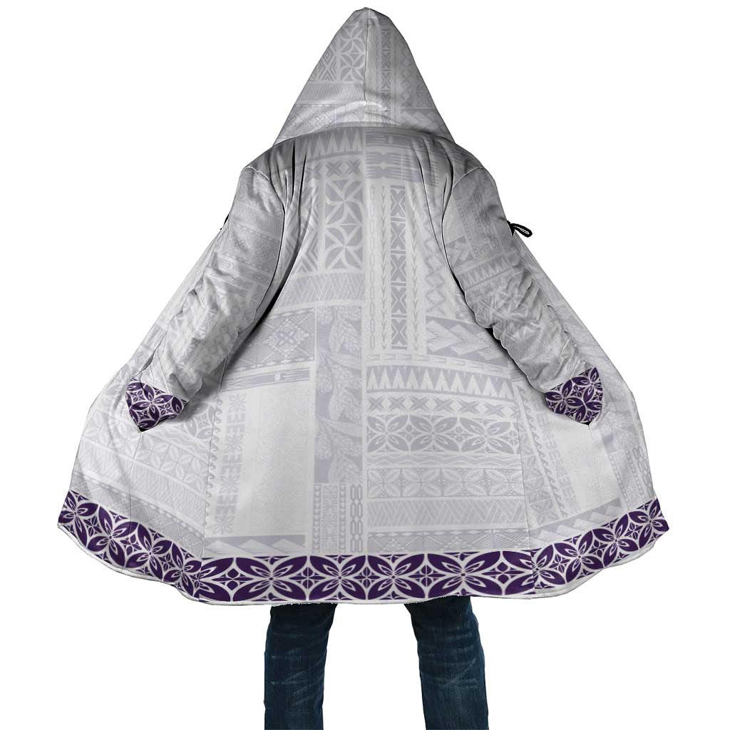 Samoa Siapo Purple Trimmed Cloak Samoa White Sunday - Polynesian Pride
