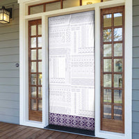 Samoa Siapo Purple Trimmed Door Cover Samoa White Sunday - Polynesian Pride