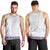 Samoa Siapo Purple Trimmed Men Tank Top Samoa White Sunday - Polynesian Pride