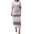 Samoa Siapo Purple Trimmed Puletasi Samoa White Sunday - Polynesian Pride